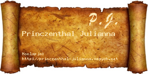 Princzenthal Julianna névjegykártya